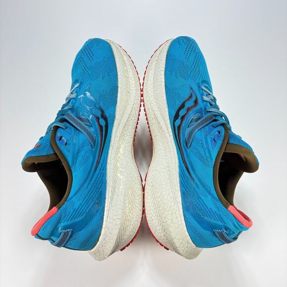 Saucony Triumph 20 Bright Blue Red Lace Up Running Shoes S20759-31 Men’s Sz 11.5 - Picture 7 of 11